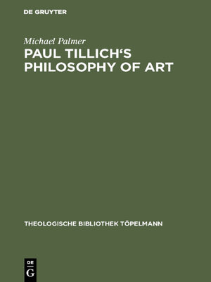 cover image of Paul Tillich's Philosophy of Art